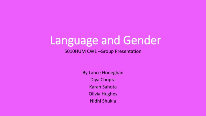 language and gender language and gender 5010hum