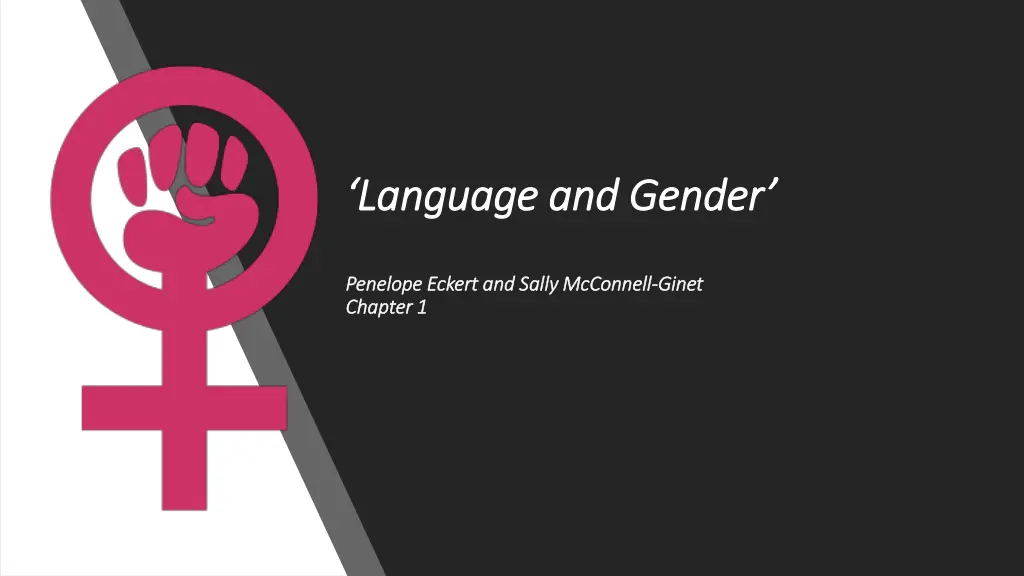 language and gender language and gender
