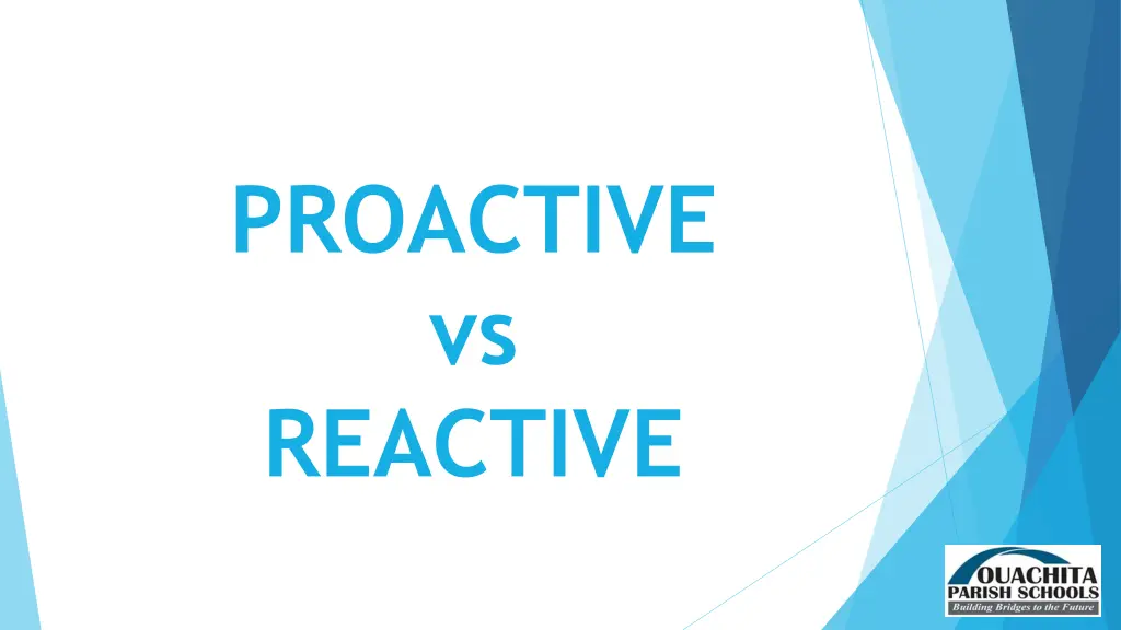 proactive vs reactive