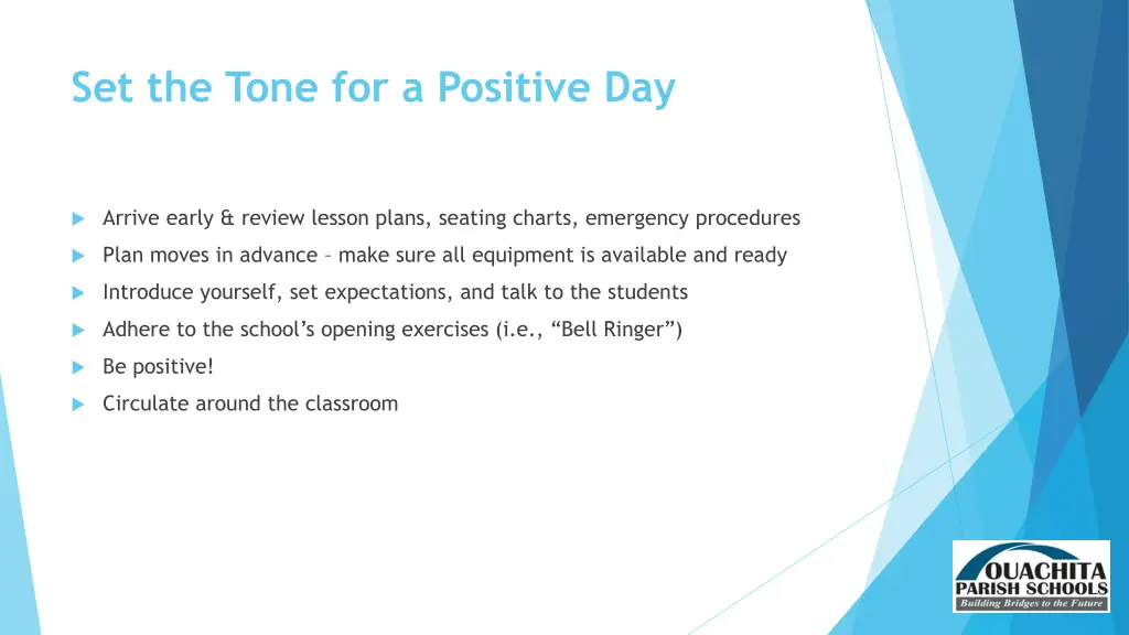 set the tone for a positive day