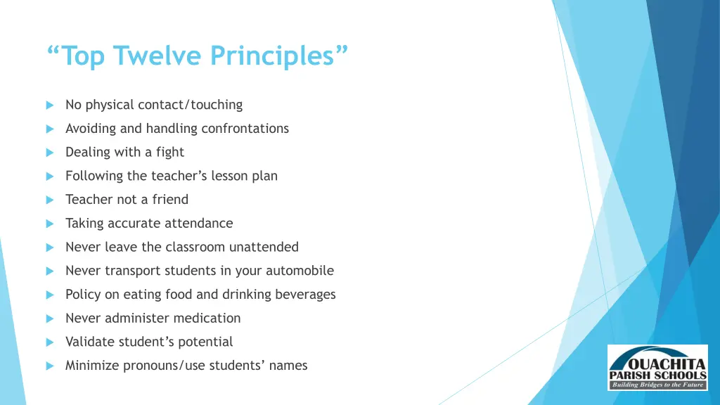 top twelve principles