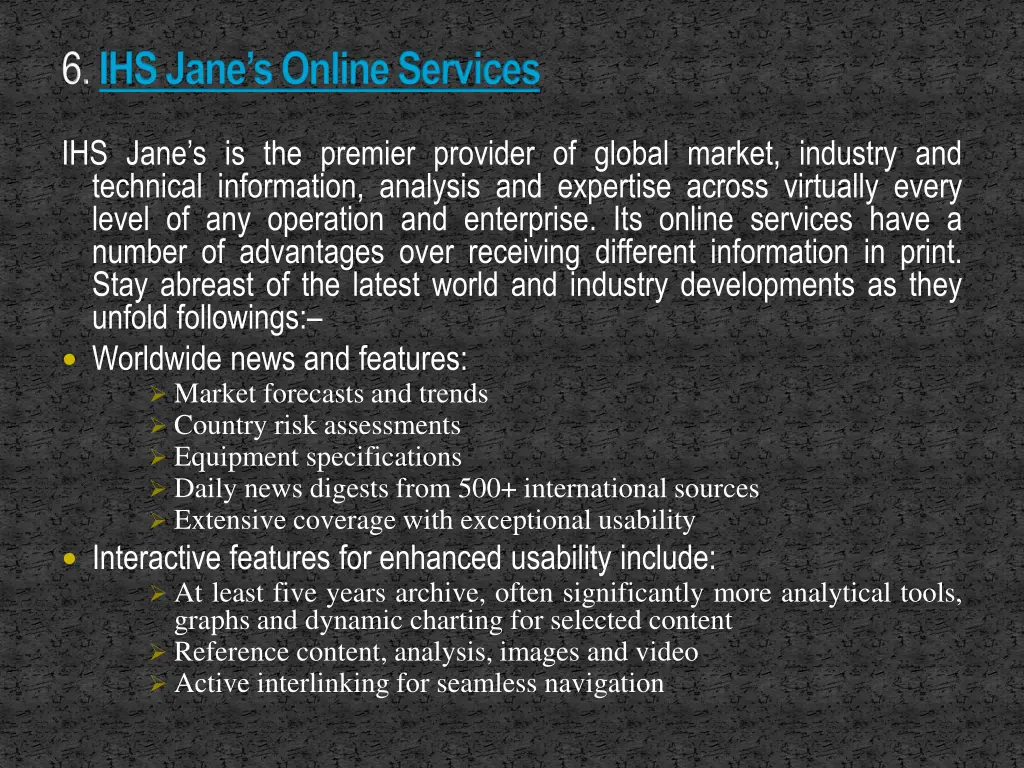 6 ihs jane s online services
