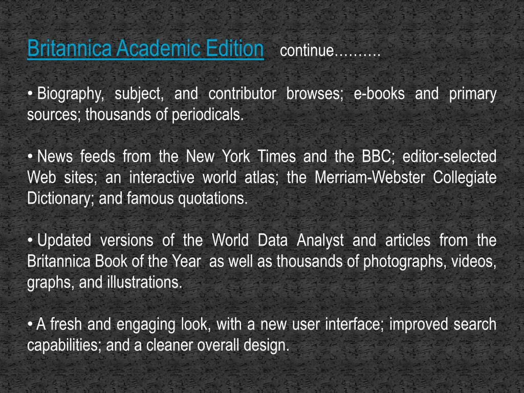 britannica academic edition continue