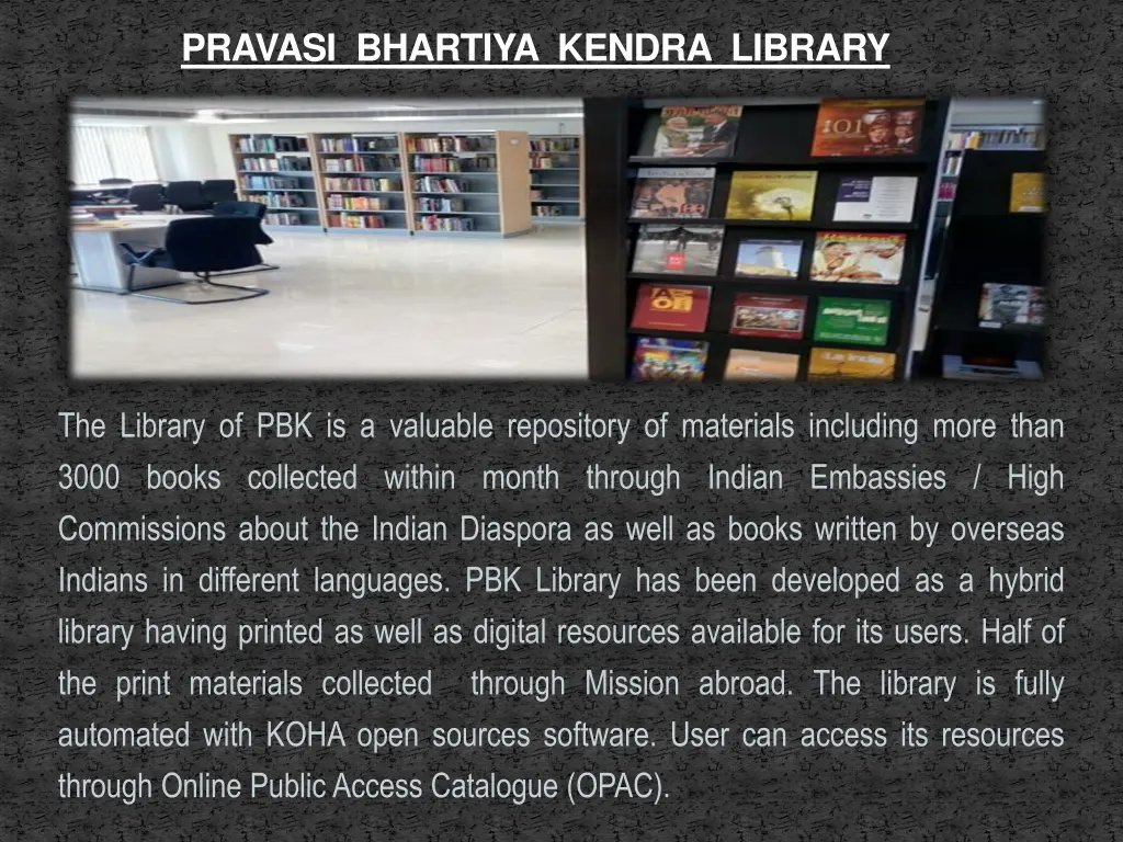 pravasi bhartiya kendra library