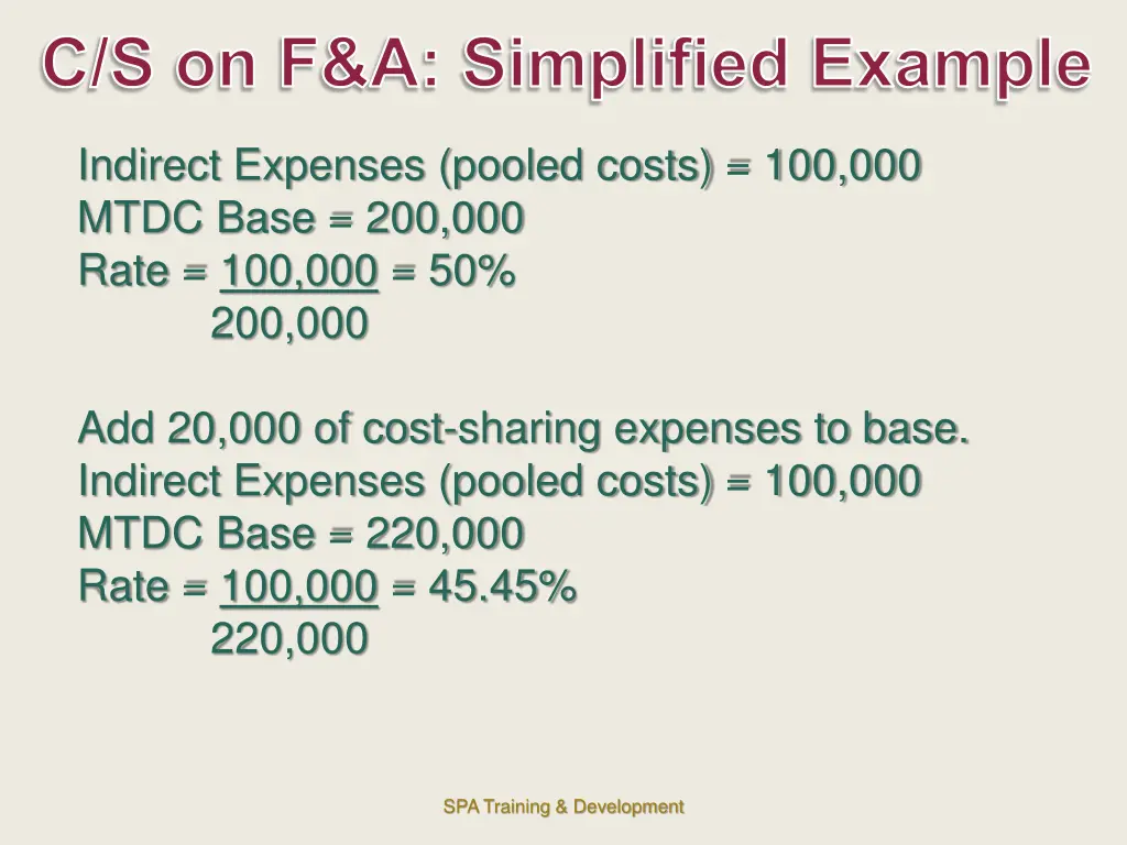 c s on f a simplified example