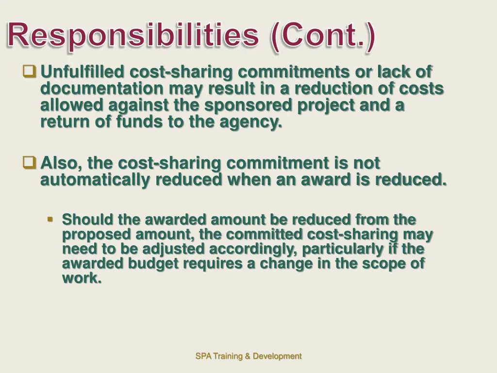 responsibilities cont 1