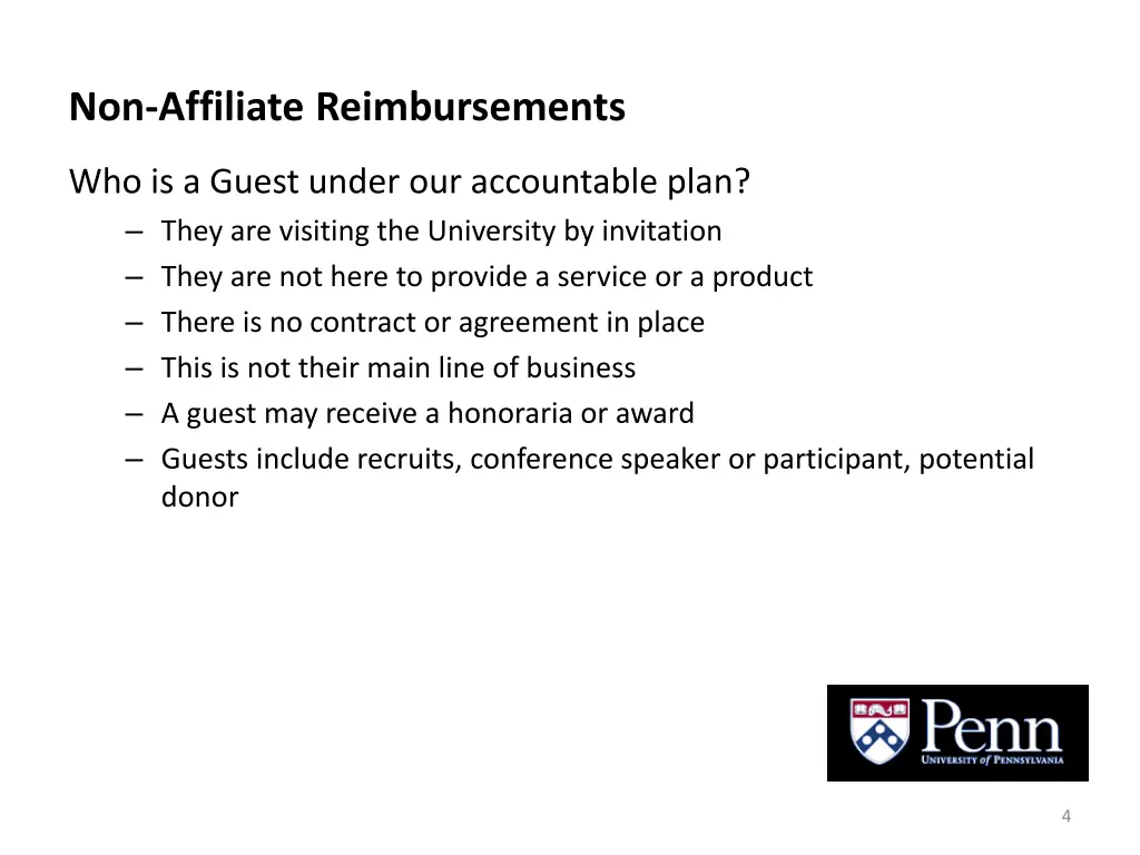 non affiliate reimbursements 3