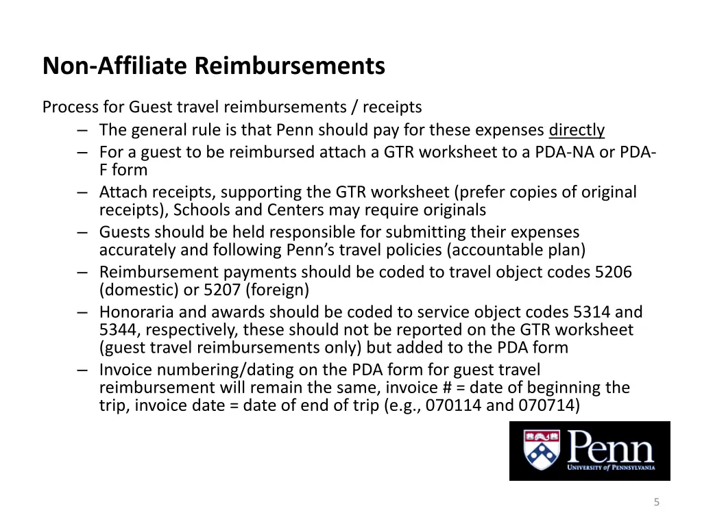 non affiliate reimbursements 4