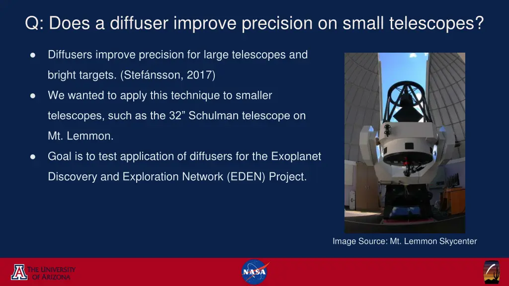 q does a diffuser improve precision on small