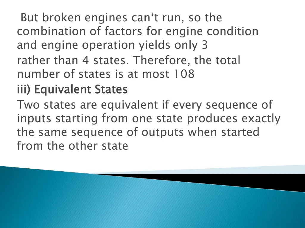 but broken engines can t run so the combination