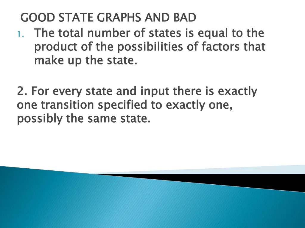 good state graphs and bad 1 the total number