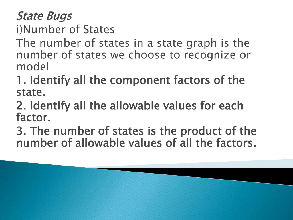 state bugs i number of states the number
