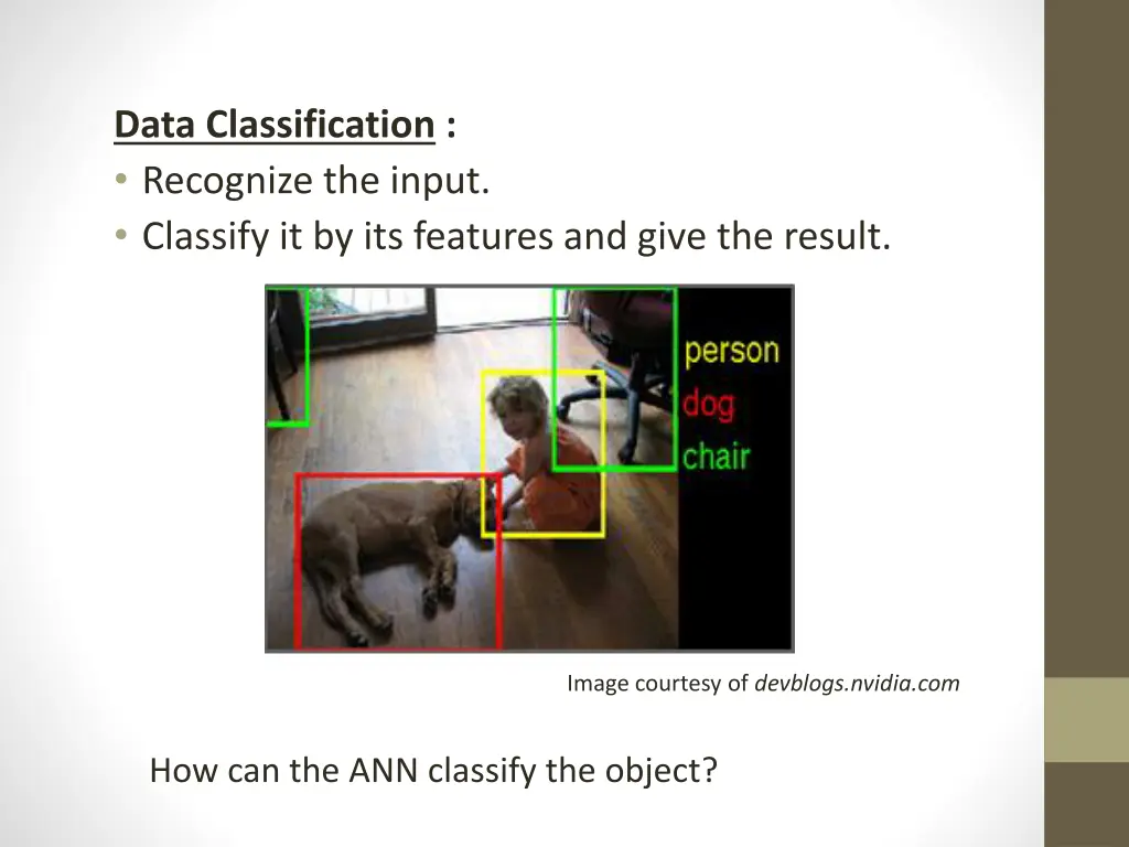 data classification recognize the input classify