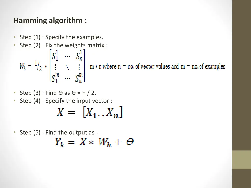 hamming algorithm