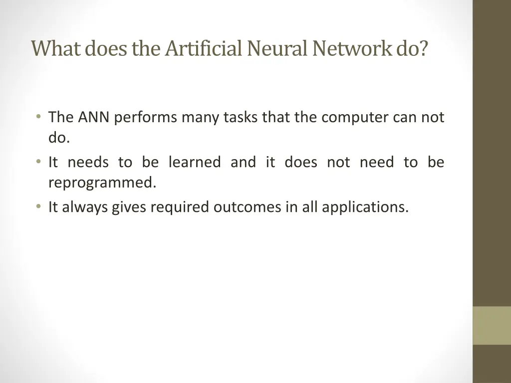 what does the artificial neural network do