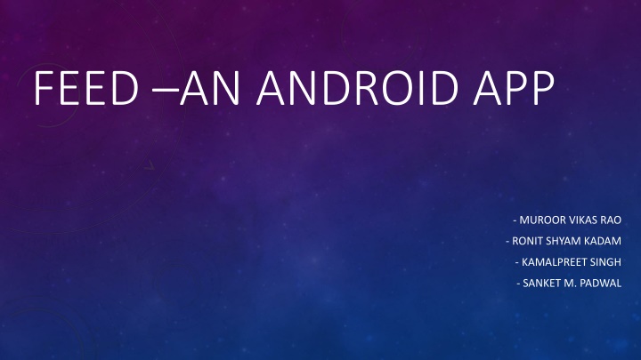 feed an android app