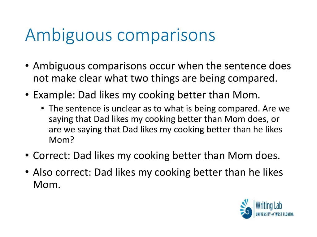 ambiguous comparisons