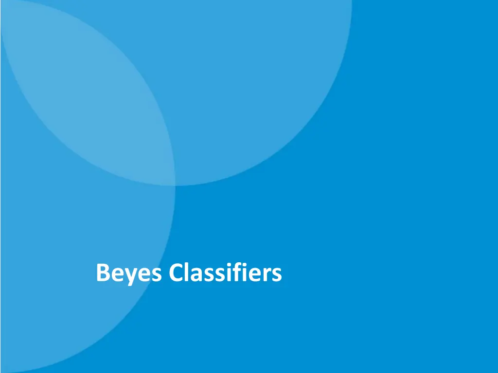 beyes classifiers