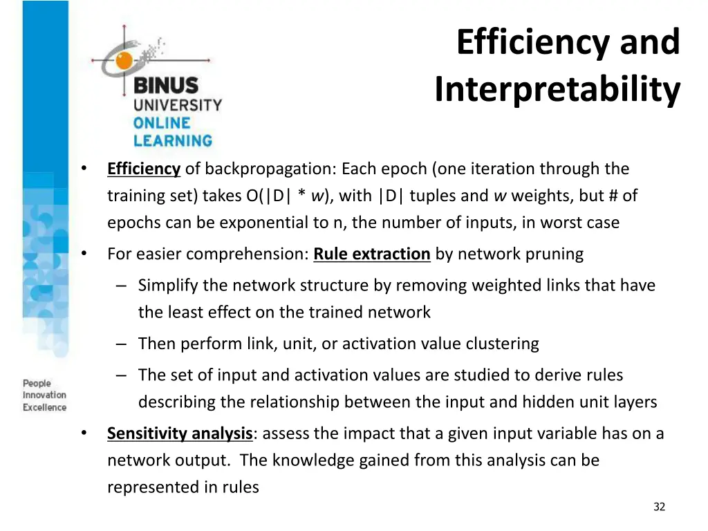 efficiency and interpretability