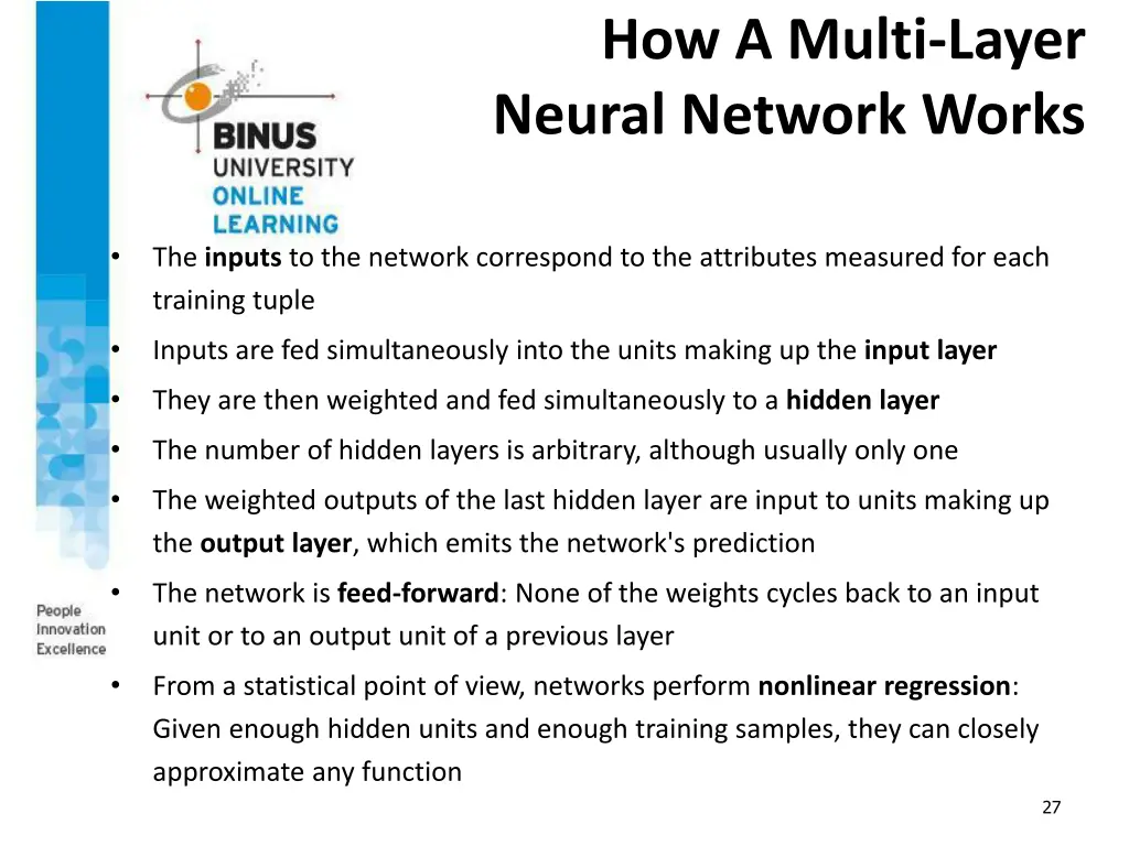 how a multi layer neural network works