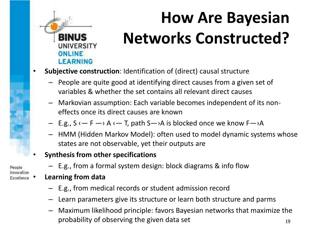 how are bayesian networks constructed