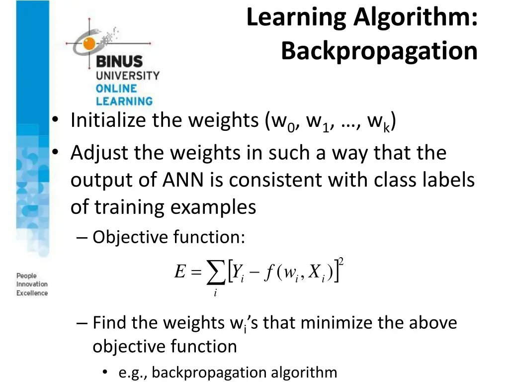 learning algorithm backpropagation 1