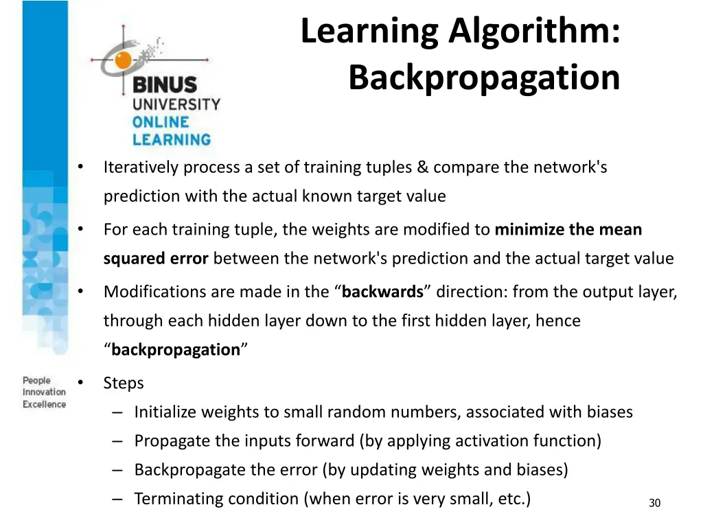 learning algorithm backpropagation