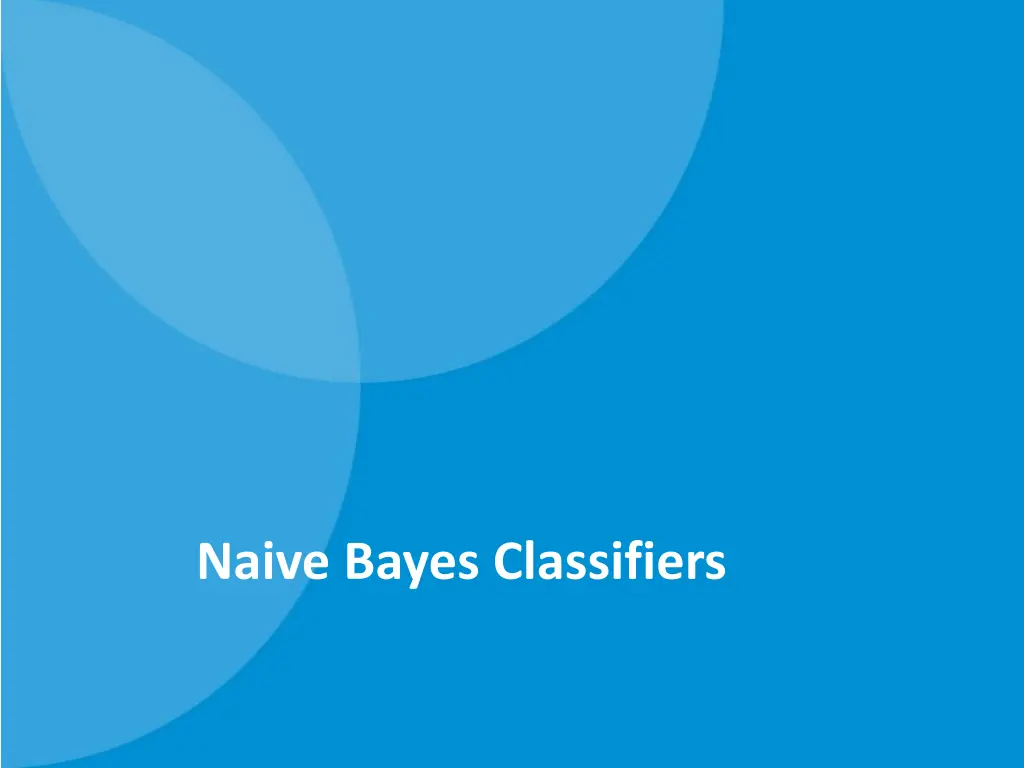 naive bayes classifiers