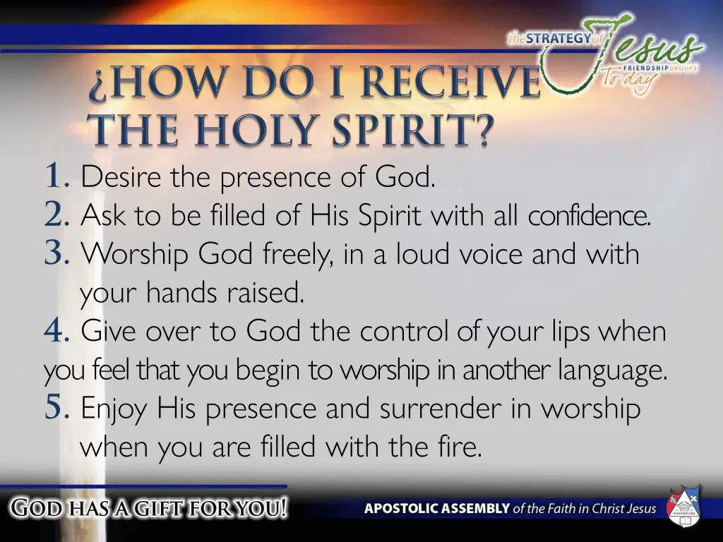 desire the presence of god ask to be filled