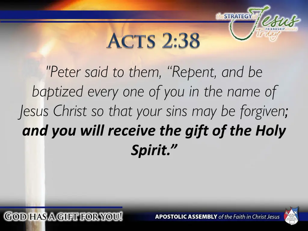 peter said to them repent and be baptized every