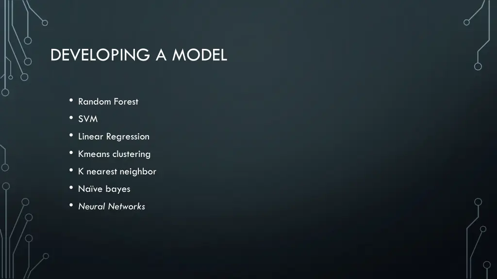 developing a model 2