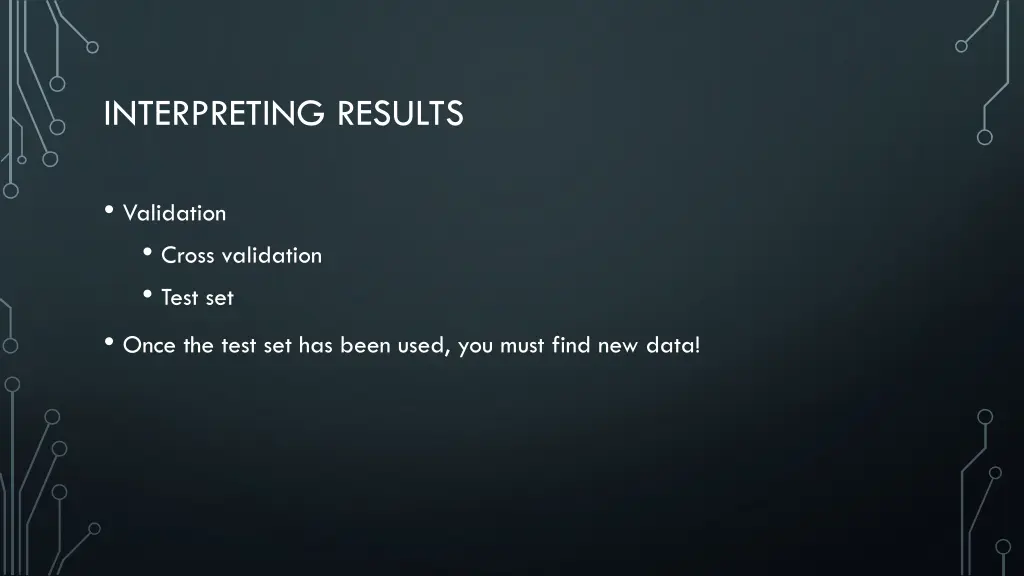 interpreting results