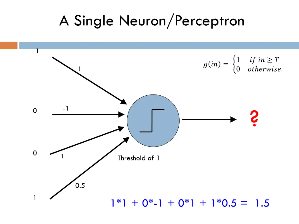 a single neuron perceptron 4