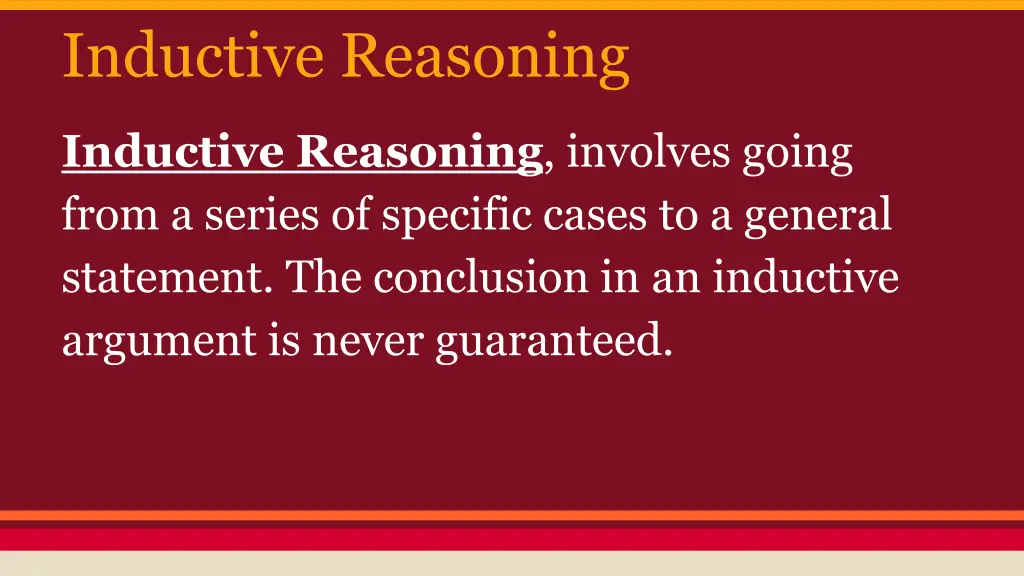 inductive reasoning
