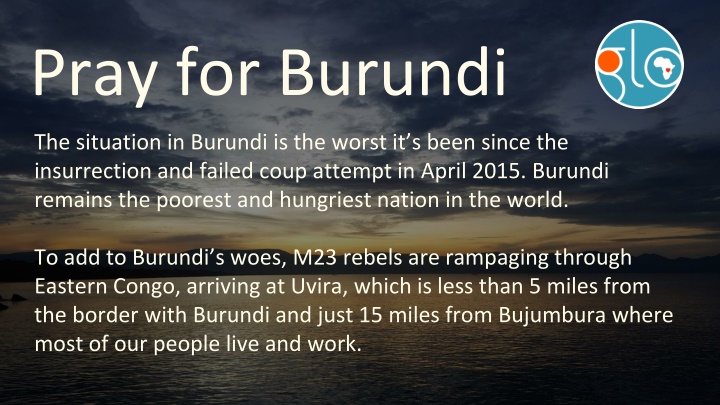 pray for burundi