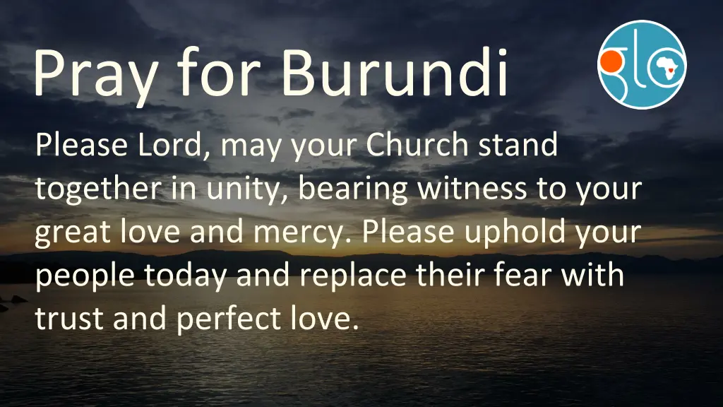 pray for burundi please lord may your church