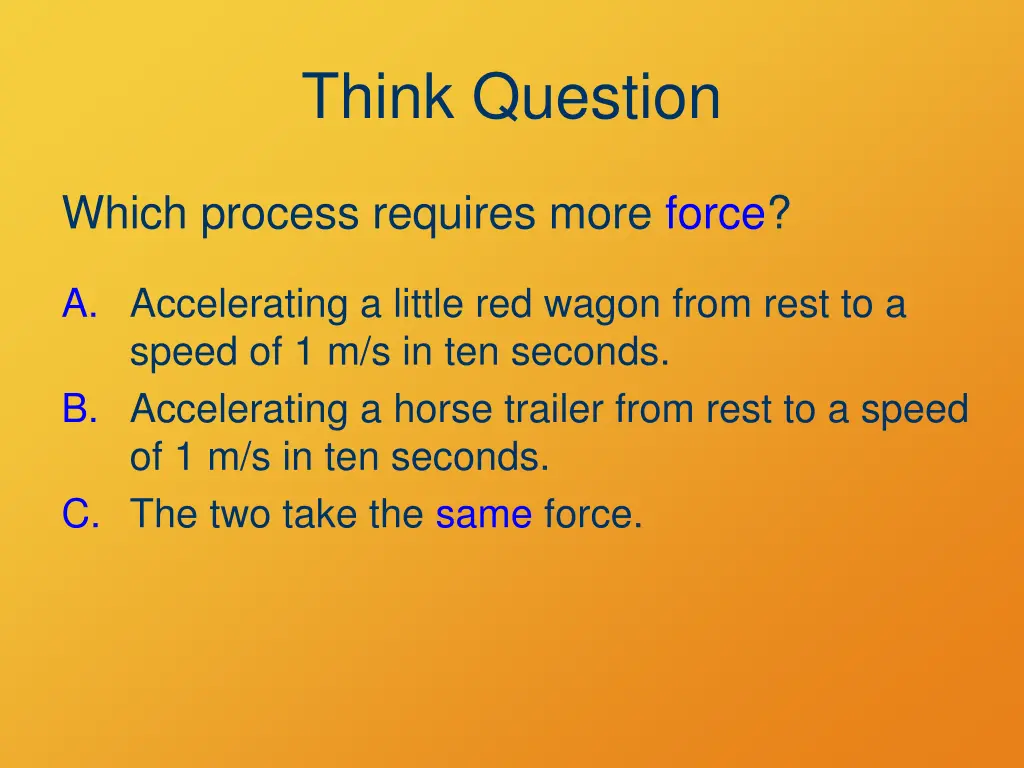 think question 1