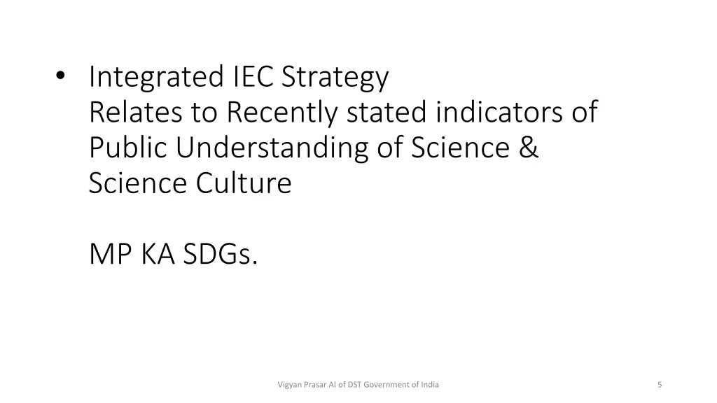 integrated iec strategy relates to recently