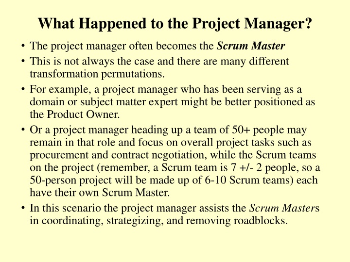 what happened to the project manager