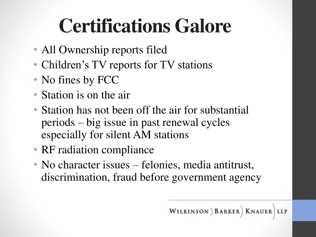 certifications galore