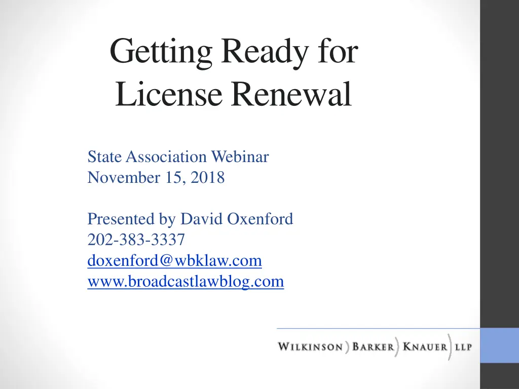 getting ready for license renewal 1