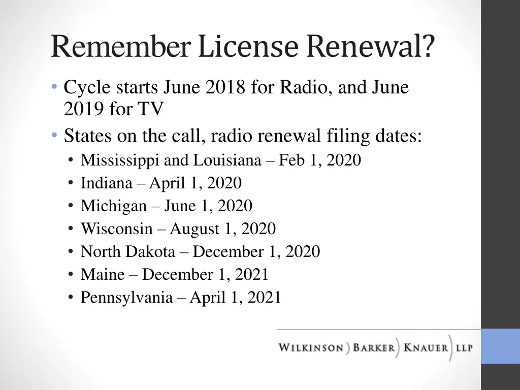 remember license renewal