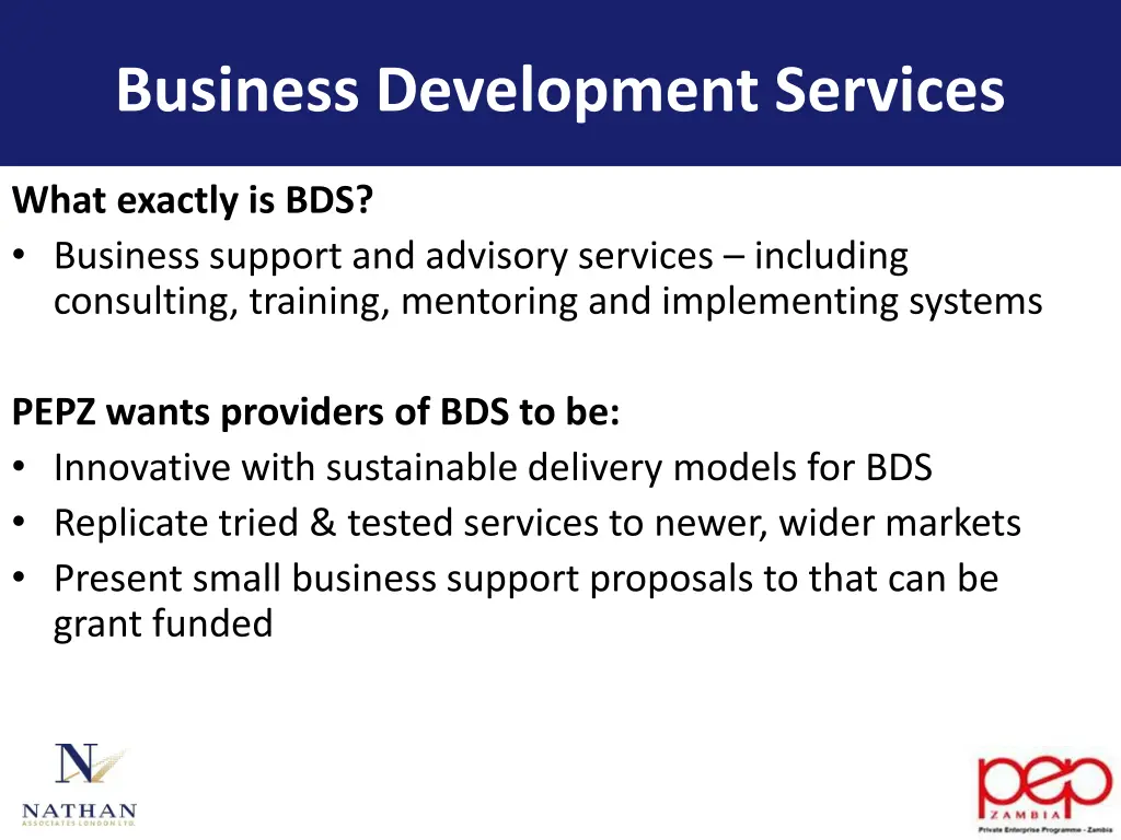 business development services