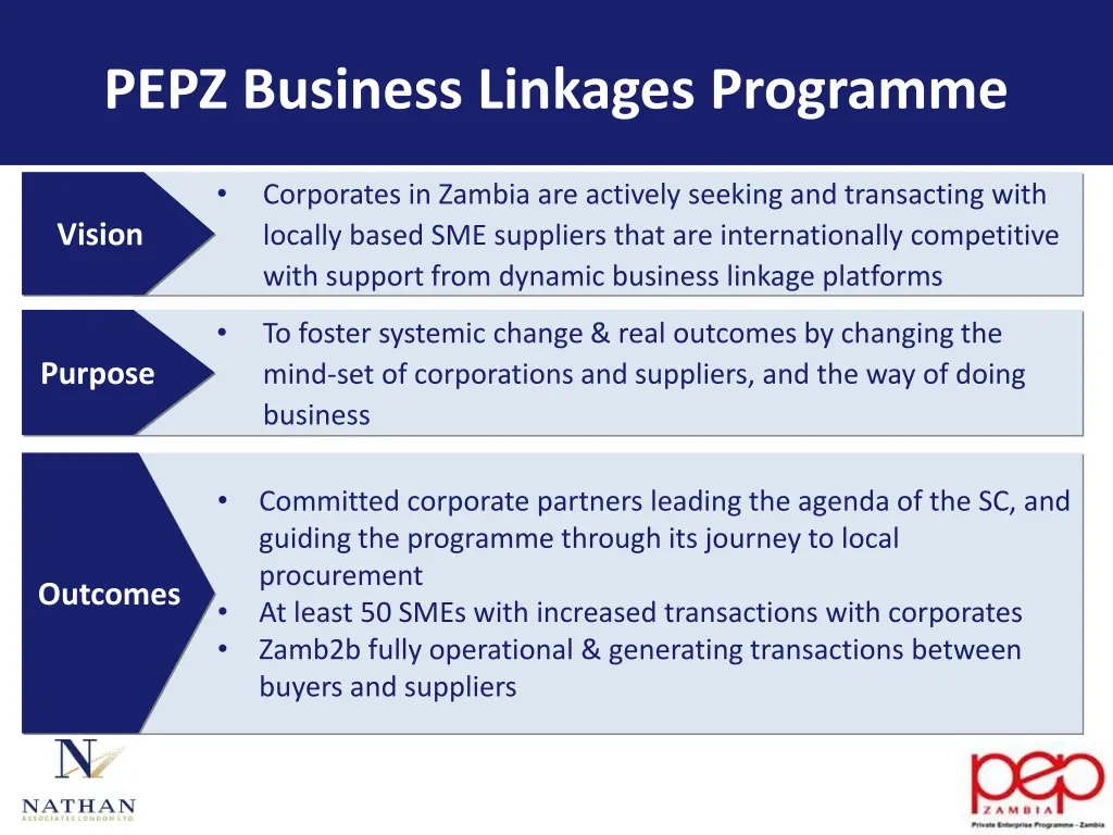 pepz business linkages programme