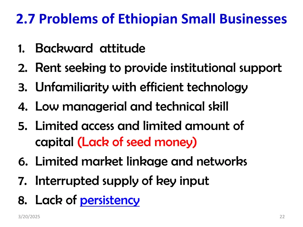 2 7 problems of ethiopian small businesses