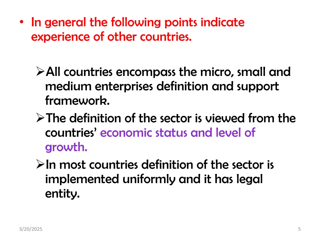 in general the following points indicate