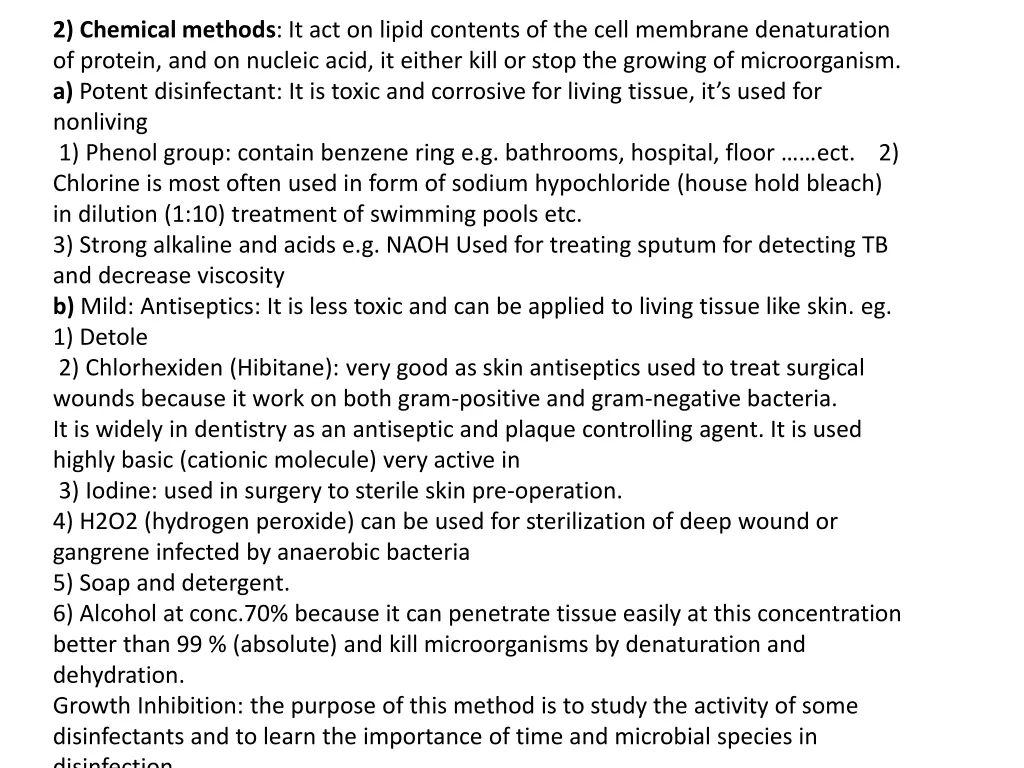 2 chemical methods it act on lipid contents