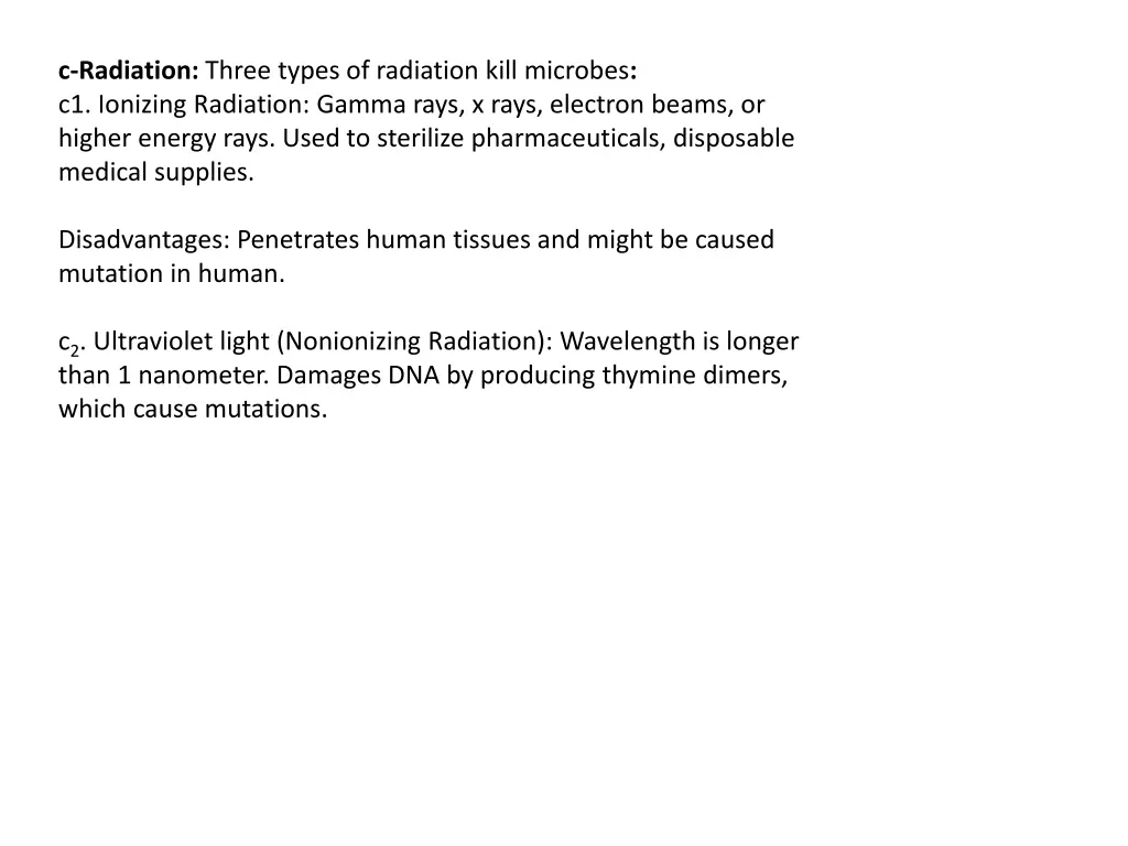 c radiation three types of radiation kill