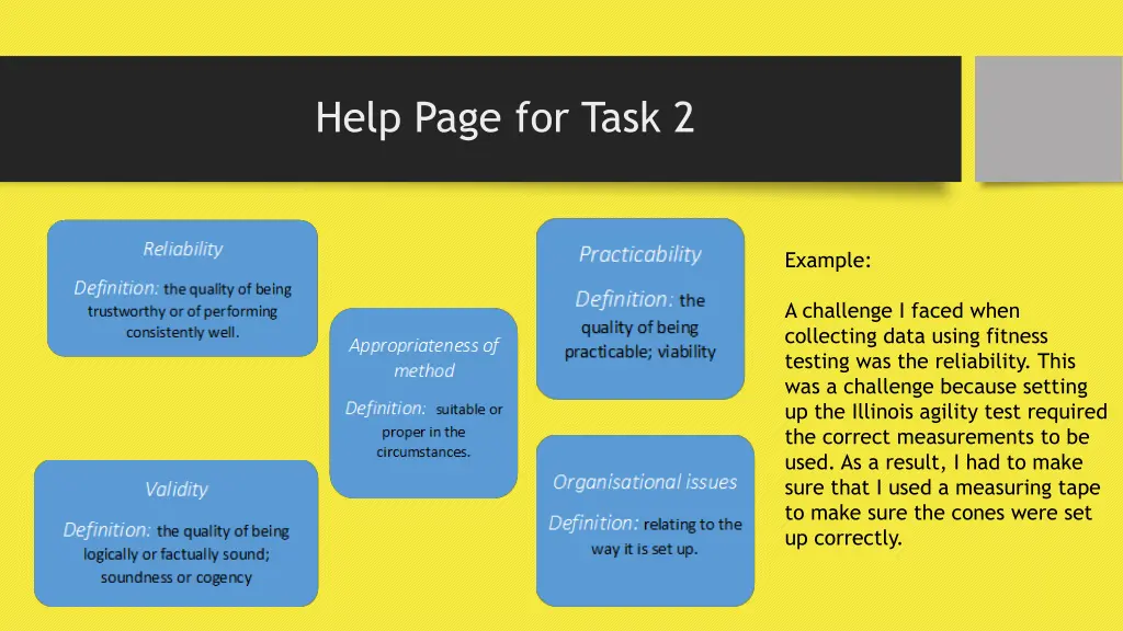 help page for task 2