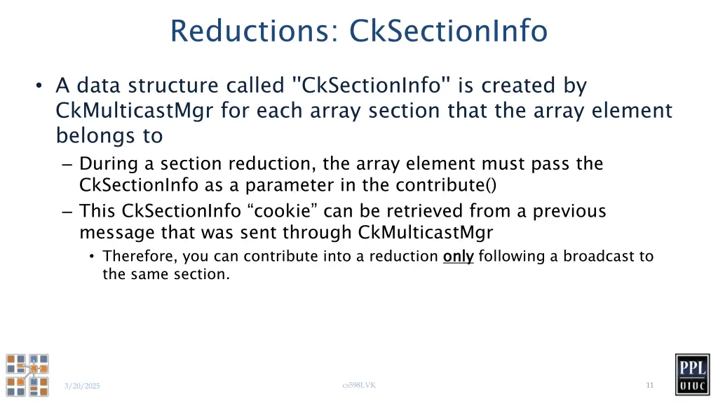 reductions cksectioninfo